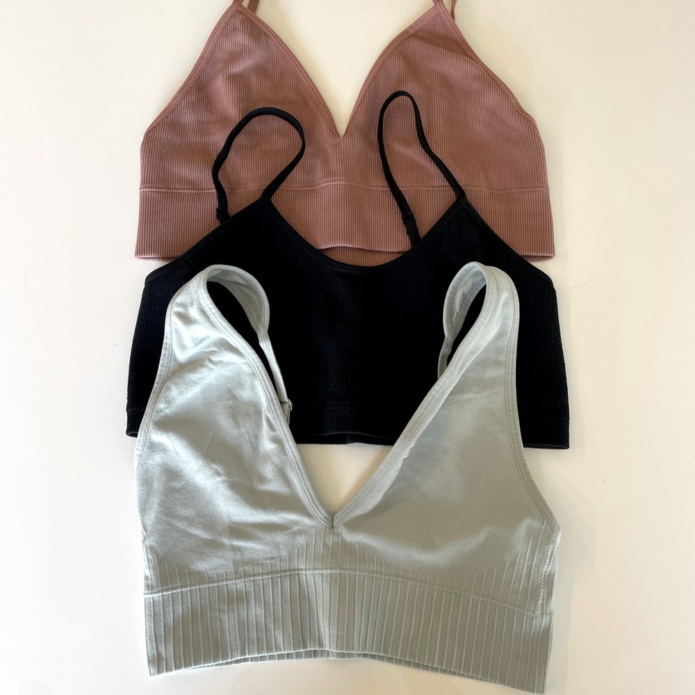 Abercrombie Intimates Bundle of 3 soft bralettes